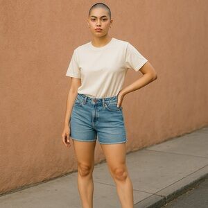 Banana Republic High-Rise Relaxed Cut Off Denim Jean Shorts Size 30